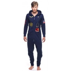 Mono OnePiece Aviator Jumpsuit Azul